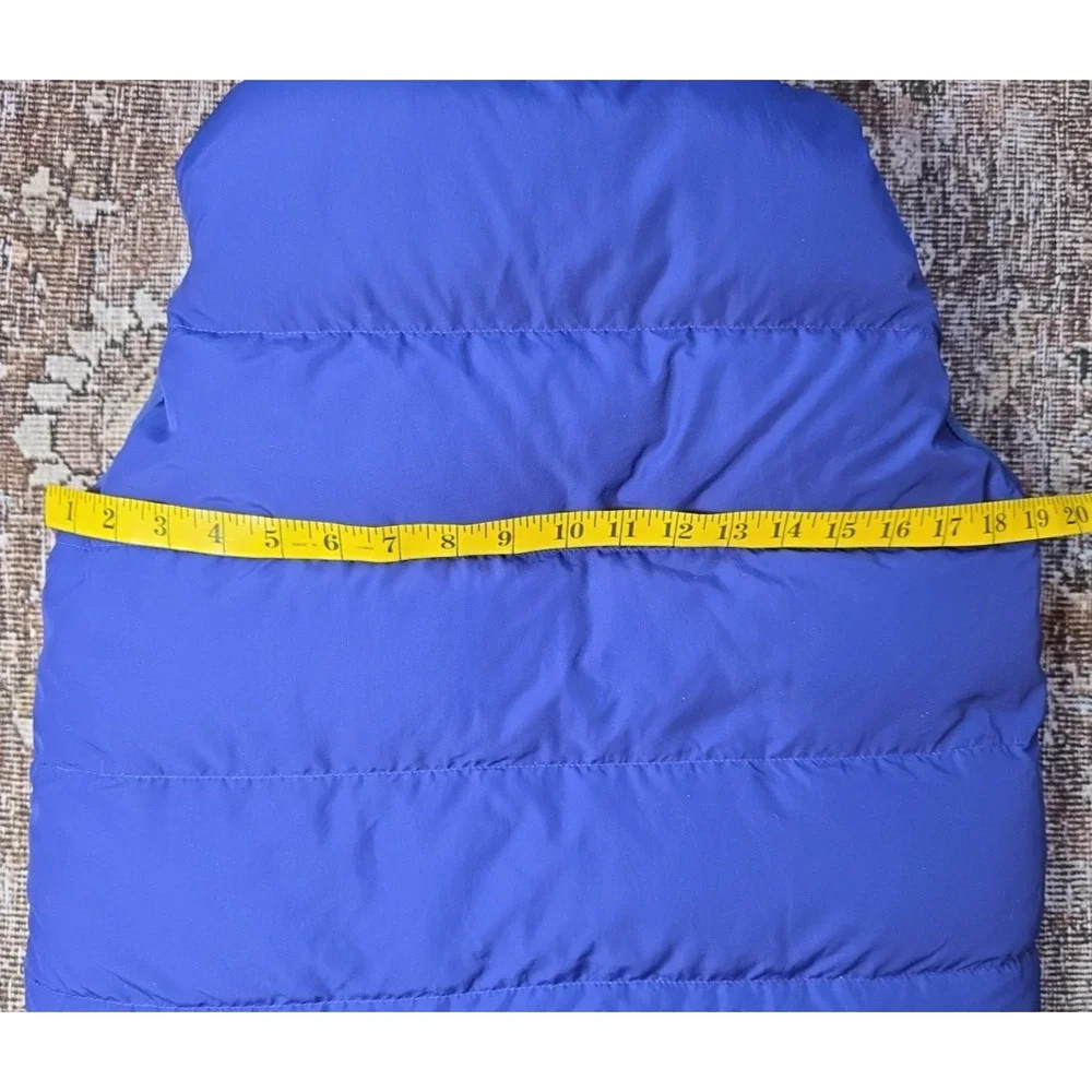 L.L. Bean Kids Reversible Goose Down Vest Blue Youth 14/16 Warm Winter Jacket